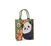 WJLYDM Borsa a mano in feltro Panda, borsa a tracolla, da pendolare, donna Per Shopping Picnic Viaggi Spiaggia(Color1)