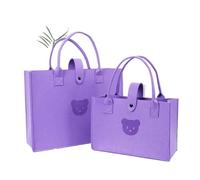 WJLYDM Borsa a tracolla in feltro di grande capacità da donna, 2 pezzi, borsa a mano in versatile Per Shopping Picnic Viaggi Spiaggia(Color3)