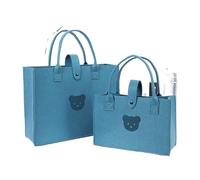 WJLYDM Borsa a tracolla in feltro di grande capacità da donna, 2 pezzi, borsa a mano in versatile Per Shopping Picnic Viaggi Spiaggia(Color1)