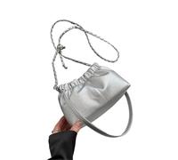 WJLYDM Borsa a tracolla piccola in pelle PU da donna, con a secchiello, manici corti e catena