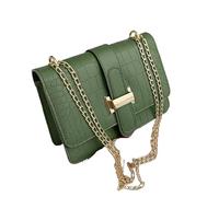 WJLYDM Borse a tracolla a spalla singola da donna con motivo pietra Borse a tracolla con catene in pelle Borsa a tracolla piccola borsa quadrata(Green)