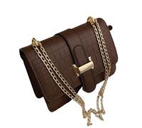 WJLYDM Borse a tracolla a spalla singola da donna con motivo pietra Borse a tracolla con catene in pelle Borsa a tracolla piccola borsa quadrata(Brown)