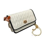 WJLYDM Borse a tracolla da donna Borse a tracolla Catene femminili Borse a mano a tracolla Messenger Borsa quadrata retrò in pelle Pu(White)