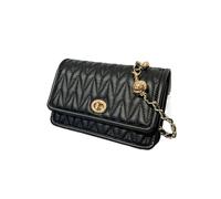 WJLYDM Borse a tracolla da donna Borse a tracolla Catene femminili Borse a mano a tracolla Messenger Borsa quadrata retrò in pelle Pu(Black)