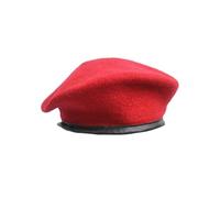 WJLYDM Cappello basco in lana unisex, caldo, elegante e leggero, for donna, con visiera in lino, accessorio for la guida protezione solare, for tutte le occasioni(Red)