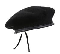WJLYDM Cappello basco in lana unisex, caldo, elegante e leggero, for donna, con visiera in lino, accessorio for la guida protezione solare, for tutte le occasioni(Black)