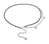 WJLYDM Piccola catena in metallo for la vita, abito alla moda e versatile for le donne, cintura decorata con farfalle, intrecciata, sottile