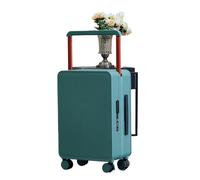 WJLYDM Valigie da viaggio con barra di traino larghezza Borsa imbarco luce universale for uomo e donna Bagagli bell'aspetto(King Green,20-inch (boarding ca)