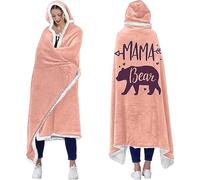 WJMSDK Regali per mamma, mamma Bear Sherpa Coperta in pile con maniche | Regalo di compleanno per mamma di figlia e figlio, regalo per la festa della mamma per la mamma
