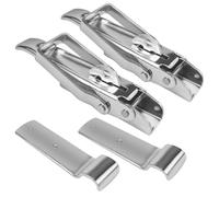 WJMY 2 PCS Chiusure eccentriche con sicurezza (210mm), Chiusura a tensione grande per auto/rimorchio/ribaltabile, Chiusura sponda ribaltabile, Chiusura rimorchio, Zincato, Resistente alla ruggine