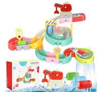 WJMY Giocattolo da bagno per bambini da 1 2 3 4 5 anni, 37 pezzi, giocattolo per vasca da bagno, ventose, giocattolo per acqua, fai da te, regalo per ragazzi e ragazze