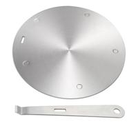 WJMY Piastra adattatore per induzione Ø 24 cm, piastra a induzione per pentole normali, in acciaio inox, con manico rimovibile, piastra adattatore per fornelli a induzione, distribuzione uniforme del
