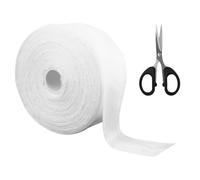 WJMY Rotolo di nastro in fibra di vetro, 26 m x 10 cm, in fibra di vetro, tessuto di rinforzo, strisce per fughe (non adesive), con 1 forbici (26 m x 3 cm)