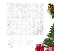 WJnflQN Adesivi da parete a forma di stella, decorazione acrilica 2D, decorazione artistica a specchio, per soffitto, camera da letto, soggiorno, appartamento di Natale, vacanze, feste di compleanno