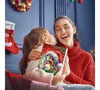 WJnflQN Calendario 'Avvento, ciondolo decorativo in acrilico 2D, 24 scatole con design di un cane con cappello di Babbo Natale per il periodo 'Avvento, per le vacanze e il nuovo anno, per