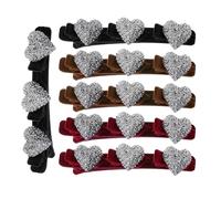WJnflQN Fermacapelli per Donna | Styling Cuore Floccati | 6 Pezzi Fermacapelli Styling Antiscivolo | Per Capelli Dritti Spessi Sottili Corti Festa Palestra Yoga Appuntamento Compleanno