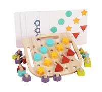 WJnflQN Giocattolo a vite a petto, giocattolo del cacciavite in legno - Game del puzzle di PEG a vite di legno,Set di apprendimento per l'edilizia, attività educativa, tavola di smistamento di