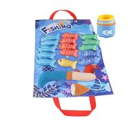 WJnflQN Gioco di pesca per bambini, gioco di pesca, giocattolo educativo interattivo, con tazze impilabili, percezione sensoriale, per bambini in età prescolare, acqua, bambini, piscina per feste