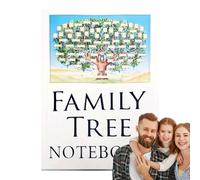 WJnflQN Grafici 'albero genealogico da compilare, Libro 'organizzatore 'albero genealogico | Quaderni per organizzare l'albero genealogico - Grafico e modulo 'albero genealogico, registro a storia