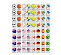 WJnflQN Set di tessere Mahjong, set Mah Jongg | di gioco modello bandiera Mahjong da 65 pezzi,Giochi da tavolo per feste in famiglia, puzzle a di fuga al mare per adulti e bambini, picnic primaverile