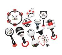 WJnflQN Sonaglio Mordicchio,Panda Afferra e Scuoti Sonagli | Strumenti Musicali Educativi Con Massaggiagengive Sensoriale Per Lo Sviluppo Cognitivo Nei Primi Anni