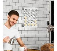 WJnflQN Supporto per cialde da caffè, con una capacità di 50 pezzi, e display innovativo, per il piano di lavoro della cucina, per l'uso in bar, uffici, cucine, casa,