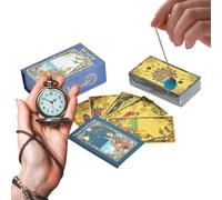 WJnflQN Tarocchi | 80 Carte da Gioco Tarot | Gioco da Tavolo con Istruzioni Passo-Passo per Uso Quotidiano per Tutti,Uomini Donne Bambini per Viaggi e Quotidiano