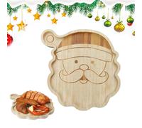 WJnflQN Vassoio Da Servizio Natale, Vassoio In Legno Renna Di Natale Per Formaggi, Centrotavola, Portata per Salumi Crackers Pane Frutta Frutti di Mare Festività, Stuzzichini Pane Antipasti