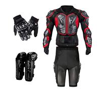 Wjnvfioo Adulto Off Road Giacca Moto Armatura Breve Corsa Attrezzatura Protettiva Motocross Abbigliamento Armatura Ginocchiere Pantaloncini