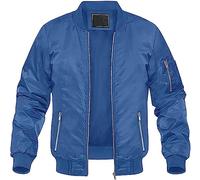 Wjnvfioo Giacca da baseball da uomo da escursionismo giacca a vento militare militare bomber giacca casual da pesca cappotti con cerniera tasche Outwear, bianco, M