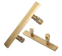 WJPUELUO Maniglia per Porta Doccia Quadrata in Acciaio Inossidabile,145 Mm al Centro del Foro, Ricambio per Maniglie per Porte in Vetro Doccia per Box Doccia, Bagno con Doccia,d'oro,30cm