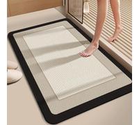 WJPUELUO Tappetino in Diatomee per Bagno - Tappetini, Moquette, zerbini,Ultra Assorbente & Antiscivolo, Ideale per Doccia e WC, Facile da Pulire,Moderno e Semplice,Casa Morbida,A,60 * 90cm