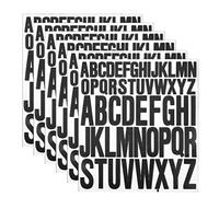 WJRQD Adesivi Lettere Alfabeto Grandi, 2,5cm 5cm Adesivi Murali Lettere Alfabeto Grandi Lettere Autoadesive in Vinile Impermeabili per Artigianato, Cassette Postali- 6 fogli (Nero)