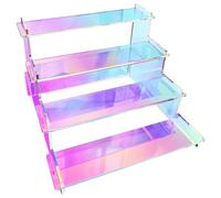 Wjsdsg Espositore in acrilico trasparente per esposizione o collezioni, riutilizzabile, a 4 livelli, per dessert, cupcake