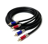 WJSTN Cavo audio 020 RCA a RCA, convertitore audio stereo da 1RCA maschio a 1RCA maschio, cavo audio stereo digitale per subwoofer, home theater, audio ad alta fedeltà, doppia schermatura, confezione