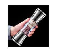 WJSXC Double-headed Pepper Grinder, 304 Stainless Steel Manual Salt & Pepper Mill, Compatible with Kitchen, Barbecue, Party Dining, Silver