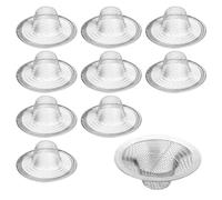 WJUAN 10 Pezzis Filtro Lavandino Cucina, Retina Lavandino Inossidabile 7 cm, Retina per Doccia Scarico Design Maglia Fine, Facile Pulire, Anti-Intasamento, Essere Utilizzato Lavelli Cucina