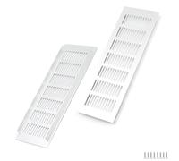 WJUAN Griglia di ventilazione in alluminio, 300 x 100 mm, rettangolare, colore argento, griglia di ventilazione per armadi, camere da letto e porte