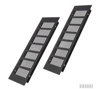 WJUAN Griglia di ventilazione in alluminio, 300 x 100 mm, rettangolare, per armadi, camere da letto e porte