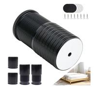 WJUAN Piedi Mobile Regolabili in Altezza Alluminio (Set da 4) - Nero - Per Comò, Divani, Letti & Tavoli - Include Accessori Montaggio