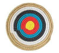 WJUHYGTF Bersaglio per Tiro con L'Arco per Tiratore All'aperto, Bersaglio Rotondo Tradizionale Fatto A Mano in Paglia Solida per La Pratica All'aperto E Il Tiro A Freccia,Multi Colored