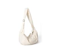 WJUHYGTF Borsa A Tracolla Borsa A Tracolla Da Donna in Nylon, Borsa Hobo Di Grande Capacità Borsa A Tracolla Con Cerniera E Tracolla Regolabile Tinta Unita,Beige