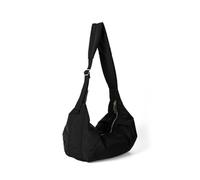 WJUHYGTF Borsa A Tracolla Borsa A Tracolla Da Donna in Nylon, Borsa Hobo Di Grande Capacità Borsa A Tracolla Con Cerniera E Tracolla Regolabile Tinta Unita,Nero
