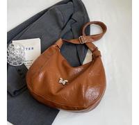 WJUHYGTF Borsa A Tracolla Per Signore, Borse in Pelle PU Crescent Moon Bag Tote Bag A Spalla Per Le Donne Spallacci Intercambiabili Per Le Donne,Marrone