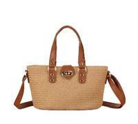 WJUHYGTF Borsa Da Spiaggia Di Paglia, Borsa Di Paglia Borse Di Paglia Per Le Donne, Piccola Tote Bag, Borsa A Tracolla, Borse A Cestino Alla Moda, Borsa Di Paglia Intrecciata,D