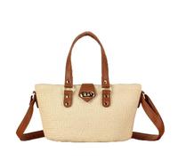 WJUHYGTF Borsa Da Spiaggia Di Paglia, Borsa Di Paglia Borse Di Paglia Per Le Donne, Piccola Tote Bag, Borsa A Tracolla, Borse A Cestino Alla Moda, Borsa Di Paglia Intrecciata,B