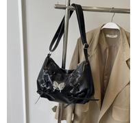 WJUHYGTF Borse Da Donna in Pelle PU, Borsa A Tracolla Con Motivo A Farfalla 2024 Nuovo Per Le Donne Zaino Impermeabile Borsa Da Viaggio Casual,Nero