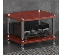WJVXDP Rack Audio, Scaffale Angolare for Supporto Multimediale Av | Scaffale for Dvd, Supporto for Intrattenimento, Torre Audio for Rack, Supporto for Giradischi(Teak,60x48x38cm)