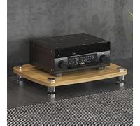 WJVXDP Rack Audio, Scaffale Angolare for Supporto Multimediale Av | Scaffale for Dvd, Supporto for Intrattenimento, Torre Audio for Rack, Supporto for Giradischi(Walnut,60x48x10cm)
