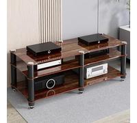 WJVXDP Scaffale Av for Amplificatore Audio Rack Stereo | Armadietto Multimediale a 1/2/3/4 Livelli for Componenti Stereo di Intrattenimento(Teak,3 Tier)